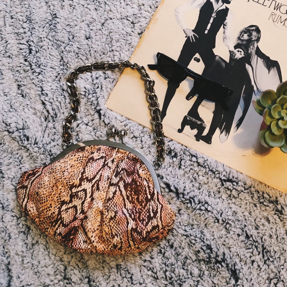 Vintage / 90s Snake Skin Mini Purse